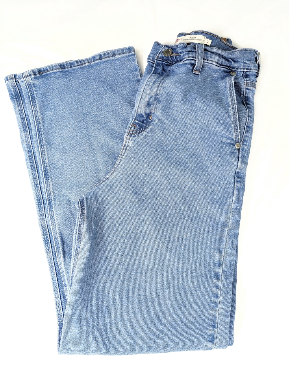 Levi Strauss Signature Light Blue High-Rise Loose Bootcut Jeans Size 2 W26